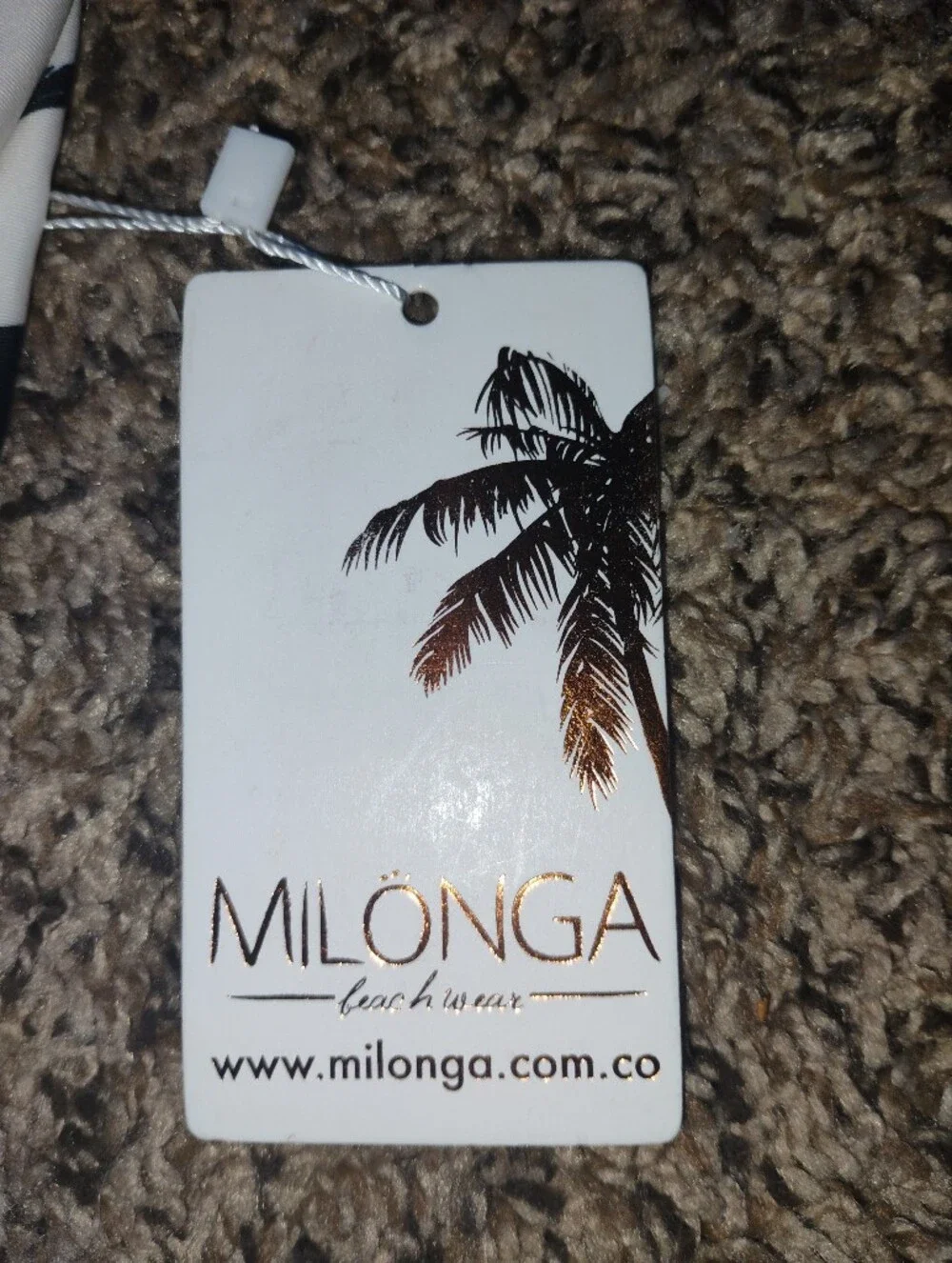 NWT Milonga Zebra Animal Print Beaded One Piece Swimsuit Size Small